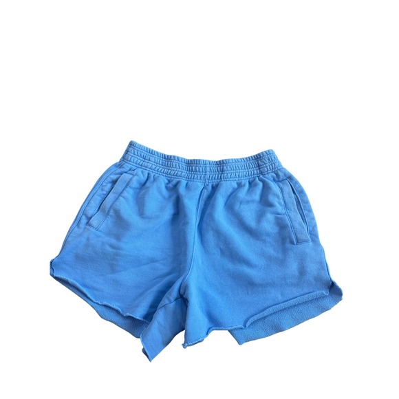 aerie Pants - Aerie Womens Medium Blue Raw Hem Sweat Shorts Lounge Casual Comfy